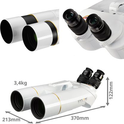 Explore Scientific BT-70 SF Large Binoculars with 62 Degree LER Eyepieces